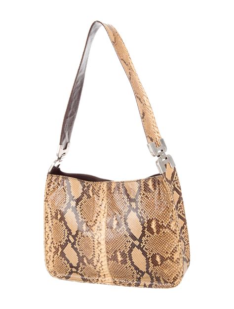 prada logo shoulder bag python roccia|PRADA Python Logo Hobo Roccia 227046 .